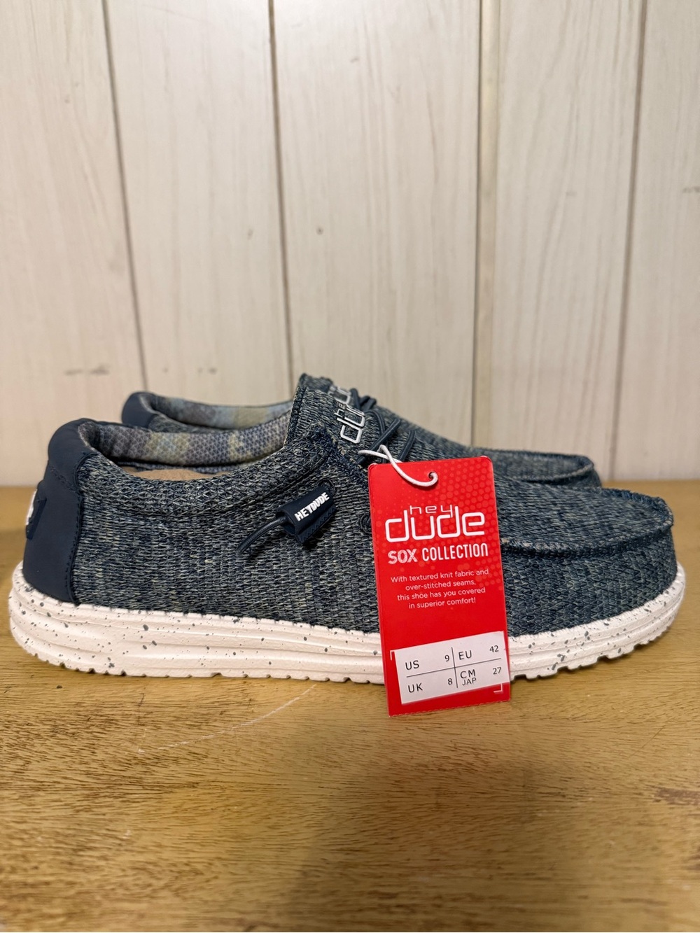 NWT Hey Dude Men’s Wally Sox Slip-On Shoe - Blue
